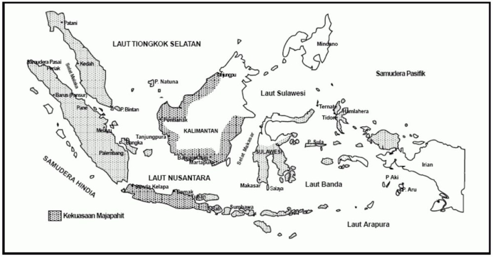 Peta Indonesia Lengkap Hitam Putih